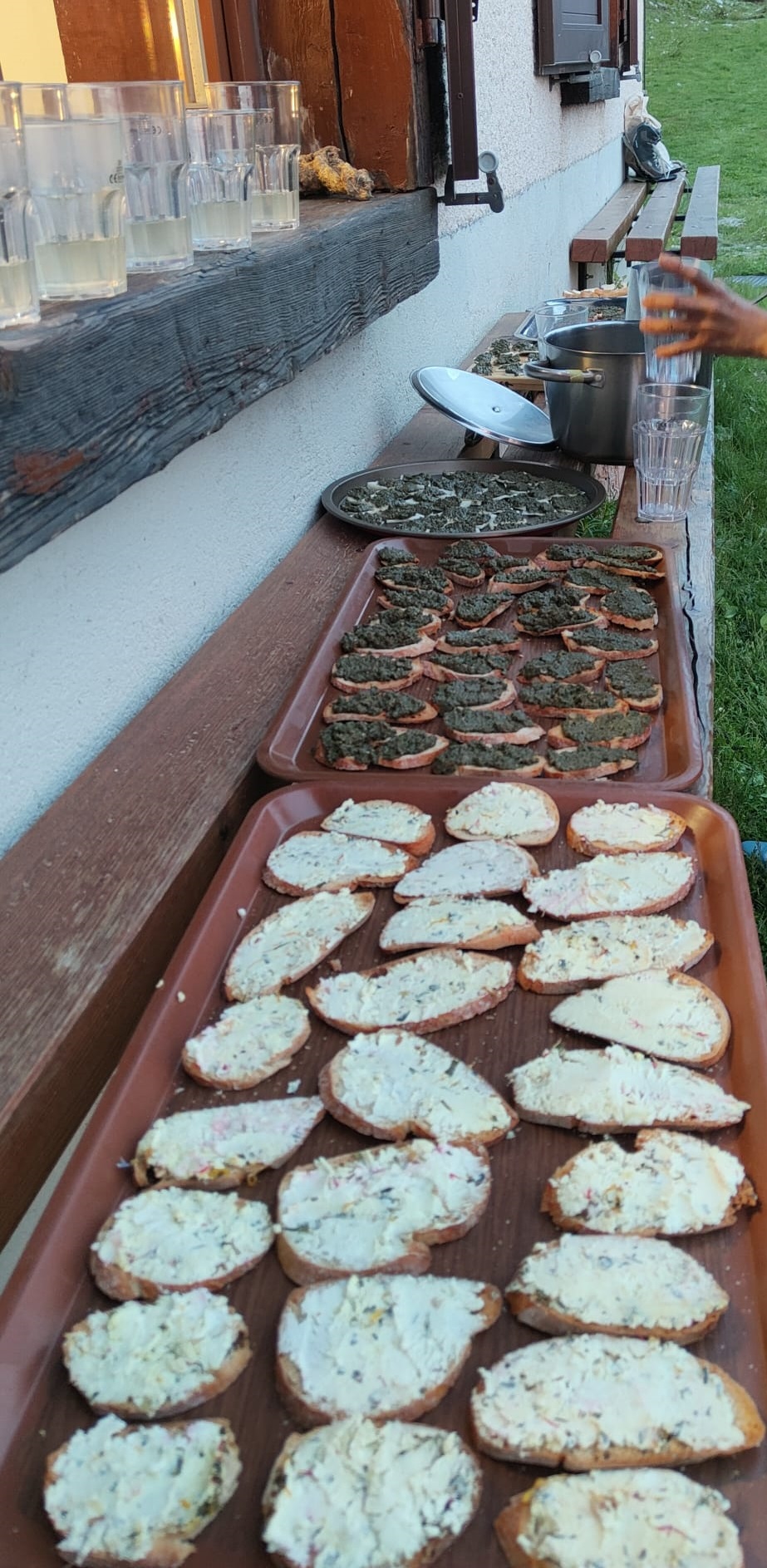 Canapés au houmous de plantain et d’origan