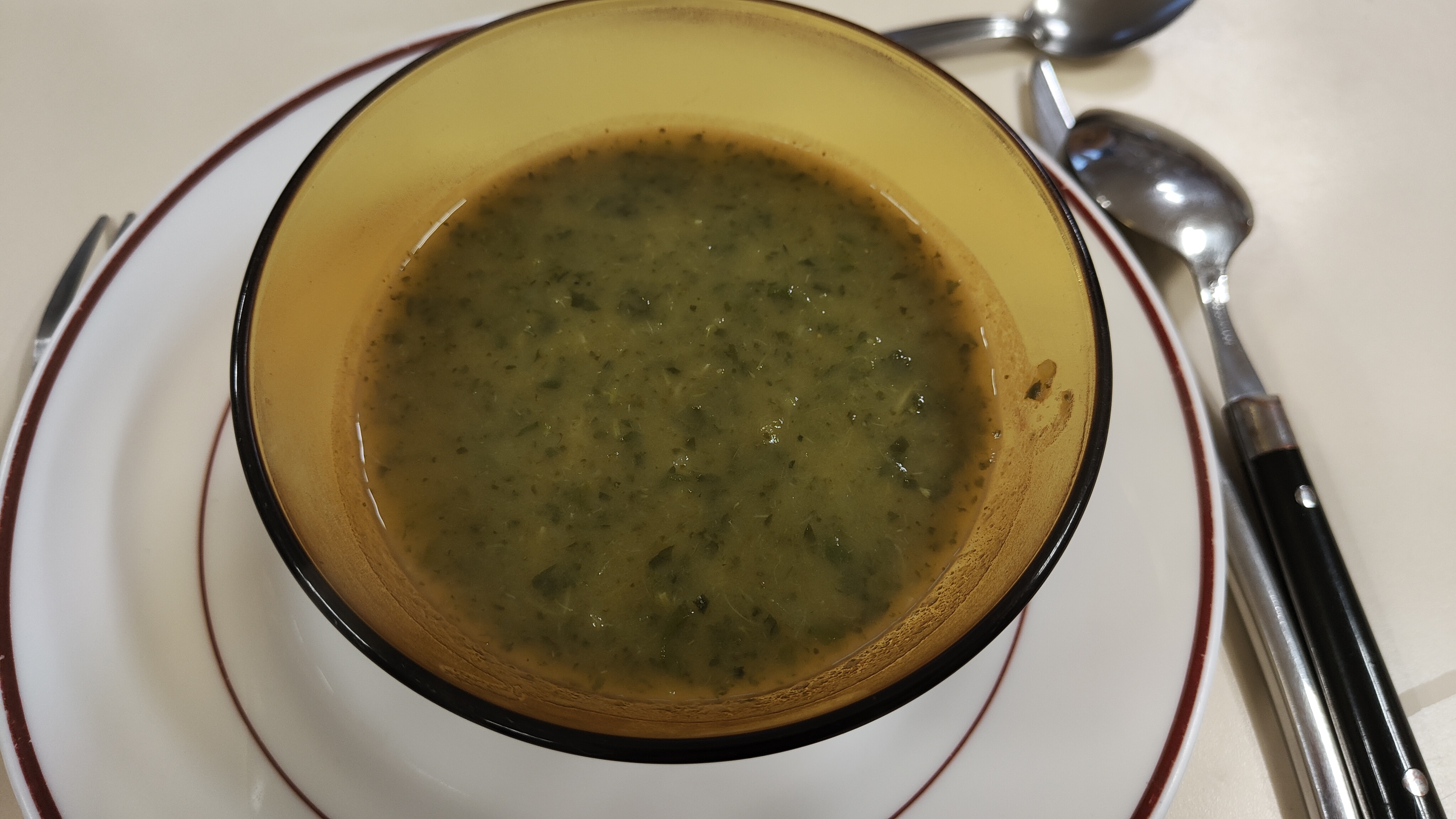 Soupe de cresson et d’oseille à la patate douce